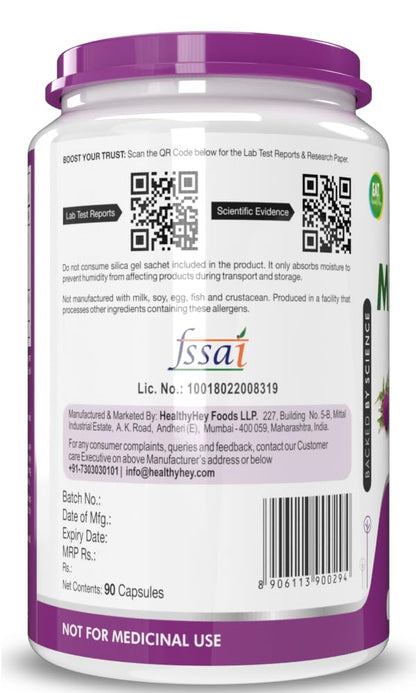 HealthyHey Nutrition Milk Thistle Capsules for Liver Health - High Strenght -Extract - 90 Veg. Capsules