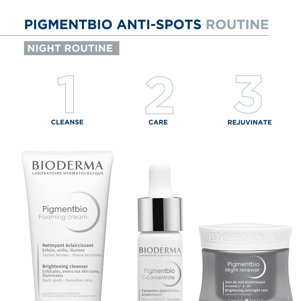 Bioderma Pigmentbio Foaming Cream Brightening Exfoliating Cleanser (Face & Body Wash) For Brightened Skin, 200 ml