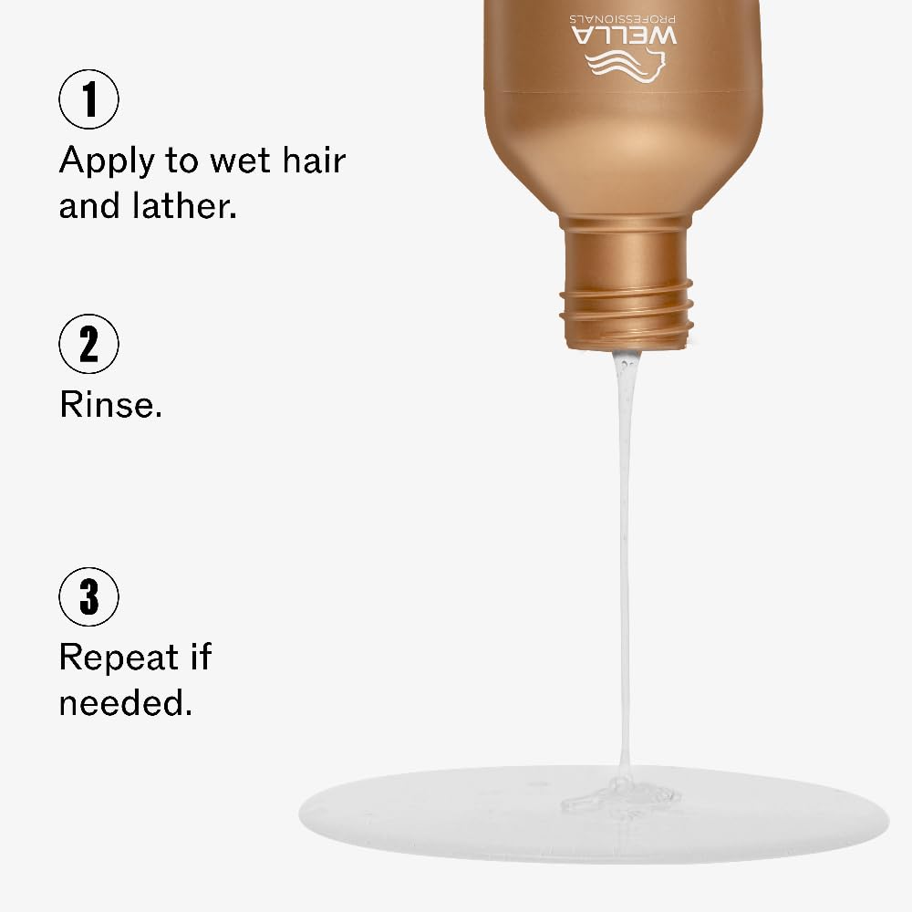 Wella Professionals Ultimate Smooth Shampoo with Squalane and Omega-9 for dry, dull, & frizzy hair | 1L