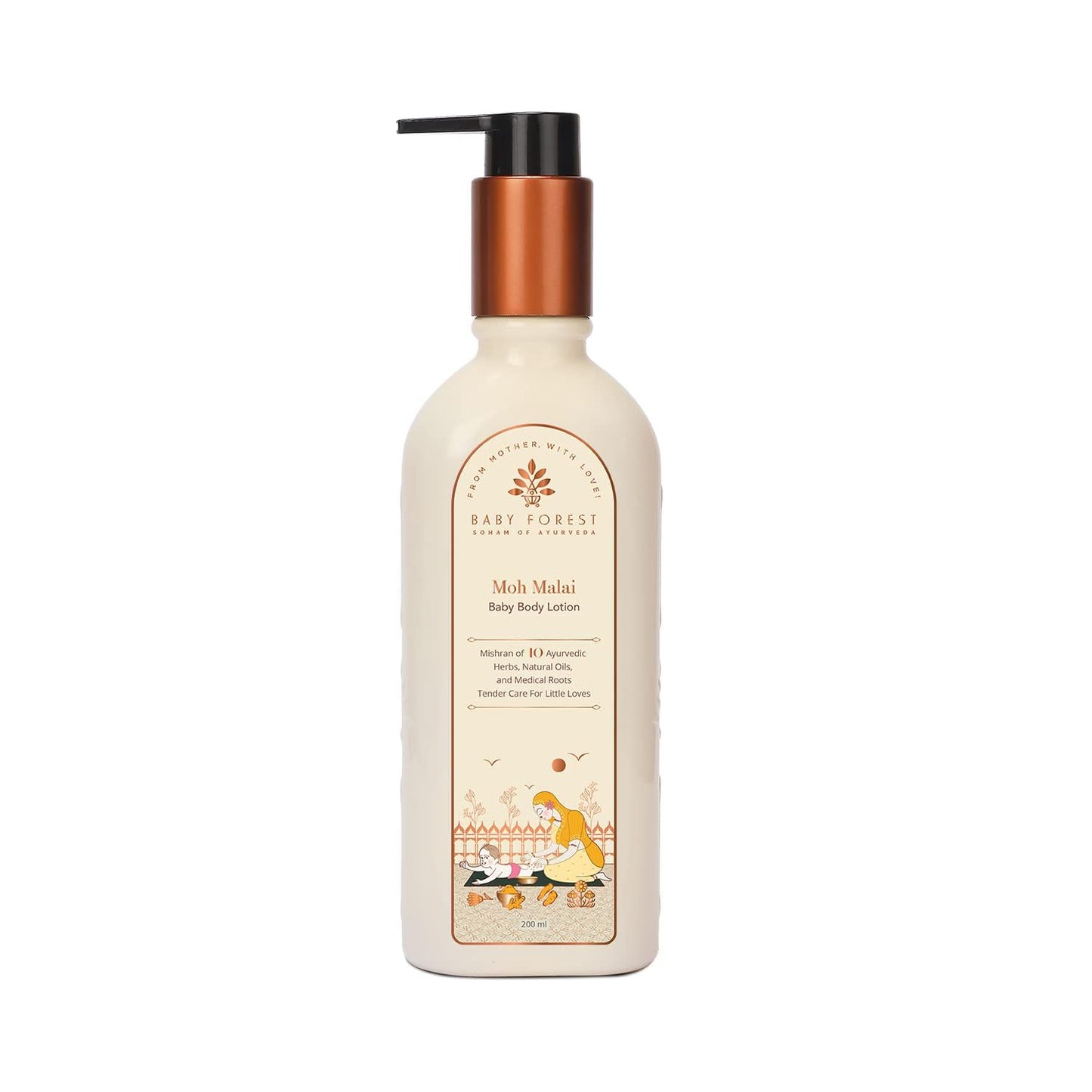 Baby Forest Rich Moisture Nourishing Baby Lotion | With Moisturizing Cream for Baby's Soft Skin | Gentle Daily Care for Newborns & Infants | 200ml | Paraben-Free, Derma Safe