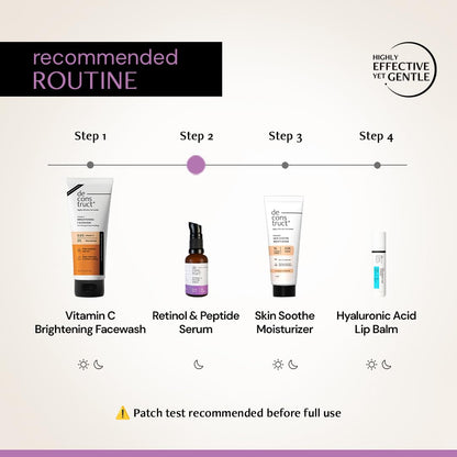 Deconstruct 0.2% Retinol Face Serum With 1% Peptide | Beginner Friendly | Anti Aging, Night Face Serum To Reduce Fine Lines & Wrinkles | For Men & Women | Beginner Friendly | 30 Ml