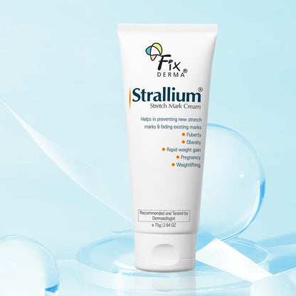 Fixderma Strallium Stretch Mark Cream, Removes Pregnancy stretch marks, Scar removal and Moisturizing Cream, Stretch mark remover for Stomach, thighs & all body parts- 75g