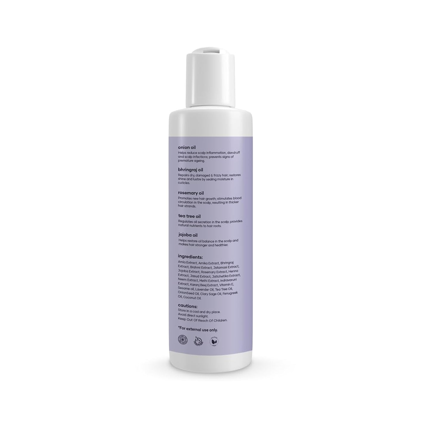 Saturn by GHC Hair Growth Oil For Hair Fall, Stronger, Thicker Hair With Onion Oil & Bhringraj Oil, Paraben Free, SLS & Sulphate Free, 200 ml