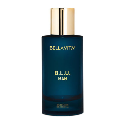 Bella Vita Luxury B.L.U Men Eau De Parfum Liquid Perfume With Lemon, Apple, Musk|Fresh, Refreshing, Energising Long Lasting Edp Fragrance Scent 100Ml