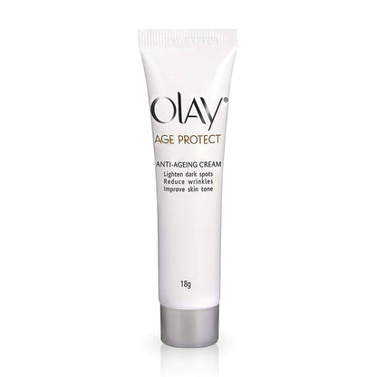 Olay Age Protect |with Salicylic Acid, Aloe Vera Extract, BHA |Stimulates skin's renewal process, gives radiant, younger looking skin |Suitable for Normal, Dry, Oily & Combination skin |18 gm