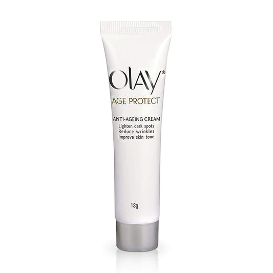 Olay Age Protect |with Salicylic Acid, Aloe Vera Extract, BHA |Stimulates skin's renewal process, gives radiant, younger looking skin |Suitable for Normal, Dry, Oily & Combination skin |18 gm
