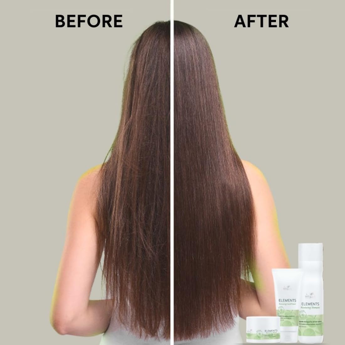 Wella Professionals Elements Renewing Shampoo | Gentle Cleanser for Shiny, Frizz-Free Hair | Sulphate Free Shampoo, Silicone, Paraben Free & Vegan | With Aloe Vera, Vitamin E