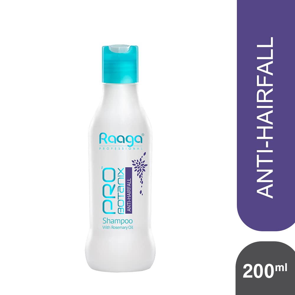 Raaga Professional Pro Botanix Anti-Hair Fall Shampoo with Rosemary Oil (200 ml) Prevents Hair Breakage, Imparts Hair Growth | Suitable For Men and Women