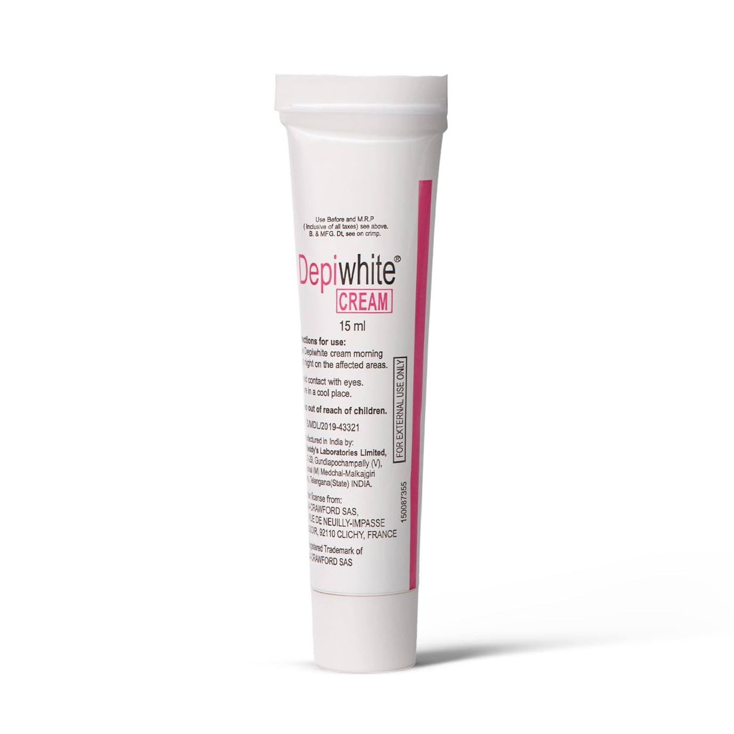 Dr. Reddyâ€™s Depiwhite Cream, Enriched with 2% Hydroquinone, 1% Antipollon, 7% Vitis Vinifera Oil & 2% Kojic Acid | No.1 Prescribed Brand By Dermatologists | Men & Women | 15ml