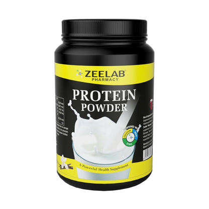 Zeelab Protein Powder 500g Vanilla Flavour | Health And Nutritional Protein Drink For All Age Group | 25 Vital Nutrients to Support Strength, Immunity and Active Life (Vanilla 500g)
