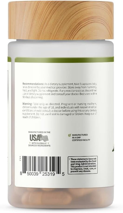 Snap Supplements Heart Health Support Supplement - Botanical Support for Heart Health, Healthy Circulation, and Nitric Oxide Levels, 30-Day Supply, 90 Capsules (Packaging May Vary)