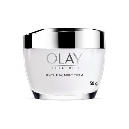 Olay Regenerist Night Cream with Hyaluronic Acid, Niacinamide & Pentapeptides | Skin Plumping Anti-Aging Moisturizer for Firm, Hydrated & Youthful Skin | Suitable for Normal, Dry, Oily & Combination Skin | 50g