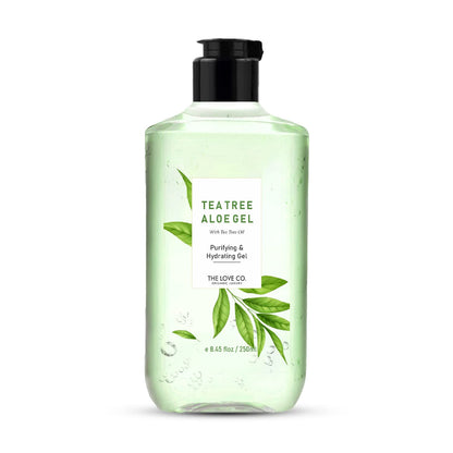 The Love Co. Pure Aloe Vera Gel + Tea Tree Gel 250mlx2 | Pack of 2
