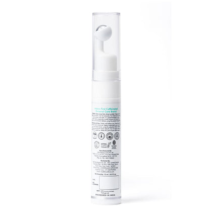mCaffeine Green Tea Under Eye Cream to Reduce Fine Lines, Wrinkles & Dark Circles | 3% Caffeine, 1.5% Vit C & Peptides to Reduce Puffiness & Refresh Skin | Cooling Gel & Roller for Men & Women-15 ml