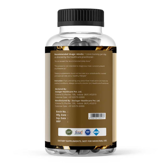 Simply Herbal Shilajit Gummies | With Shilajit Extract, Chicory Root & Ashwagandha | Strength, Stamina & Vitality Support | 30 Gummies | Vegan | Gluten-Free