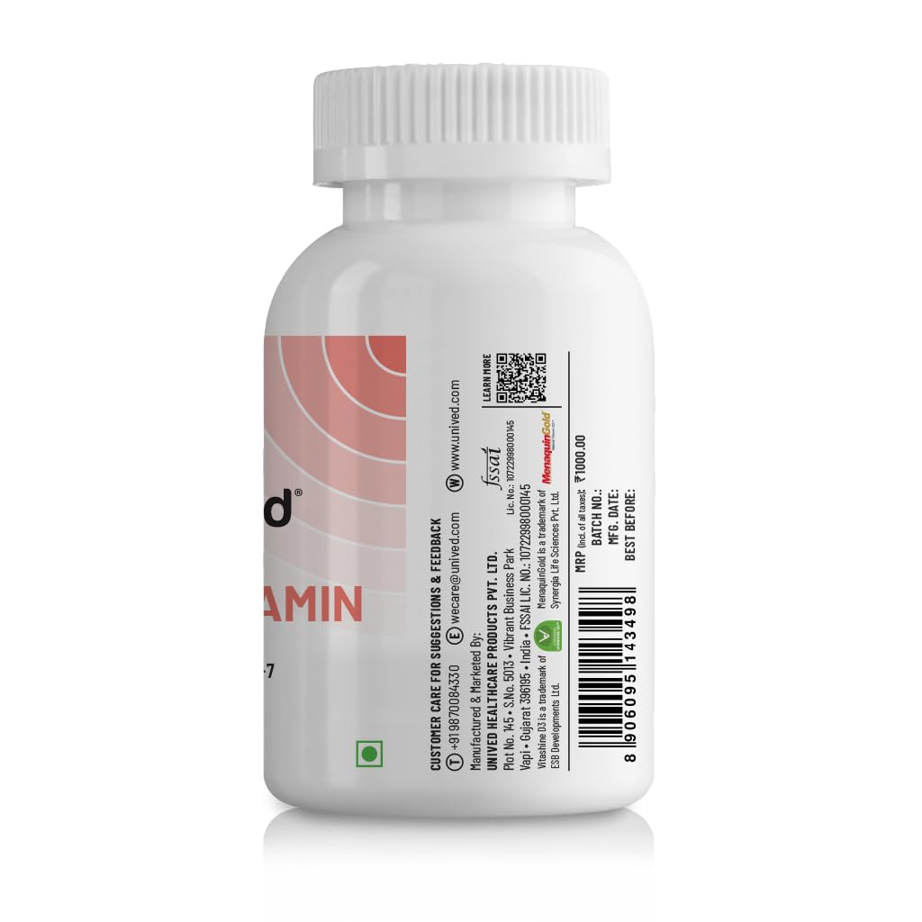 Unived Wholefood Multivitamin for Women | Vegan Plant-Based Multivitamins A, B-Complex, C, D3, E, & K2-7| Natural, Wholefood Plant Based, & Vegan | 60 Capsules