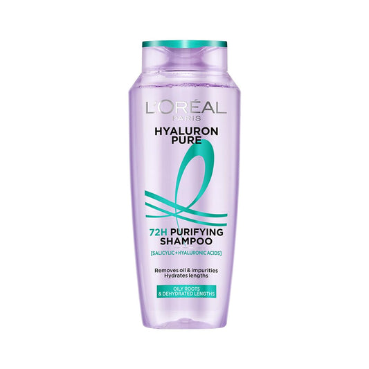 Lâ€™OrÃ©al Paris Hyaluron Pure 72H Purifying Shampoo, For oily scalp & dry hair with salicylic and hyaluronic acid, 200 ml