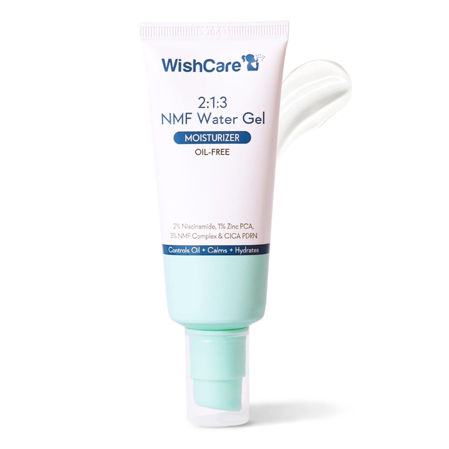 WishCare 2:1:3 NMF Water Gel Moisturizer for Face Oily Skin, Sensitive Skin | Oil-Free Moisturizer Cream For Acne Prone Face | With Niacinamide, Zinc PCA & NMF | Controls Oil & Hydrates | For Men & Women | 50ml