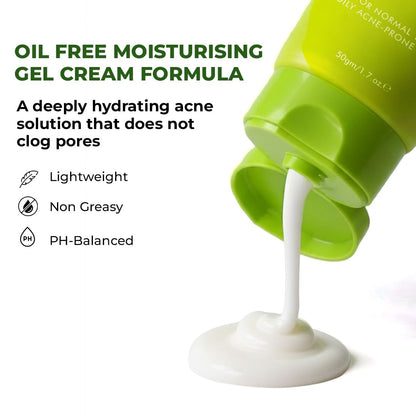 Conscious ChemistÂ® 2% Salicylic Acid Cream | 50g | Acne Spot Corrector | Moisturizer for Oily Acne Prone Skin, Face Cream for Men & Women, Overnight Acne & Oil Control, Itchiness & Redness, Non greasy Gel Cream - Flashfix