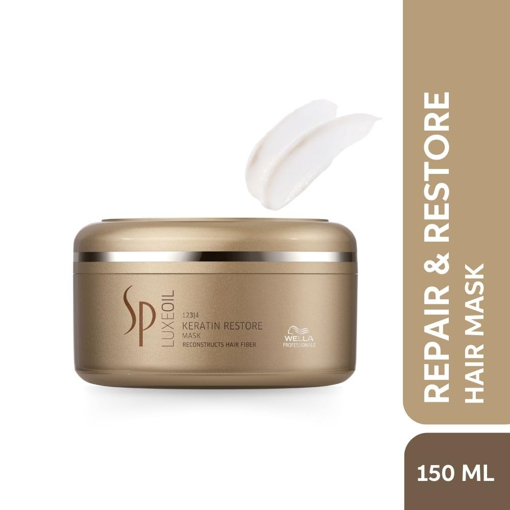 SP LuxeOil Keratin Restore Mask | Deep Nourishing Hair Treatment Mask | Improves Texture, Soft & Smoothens Hair | With Argan, Jojoba & Almond Oil