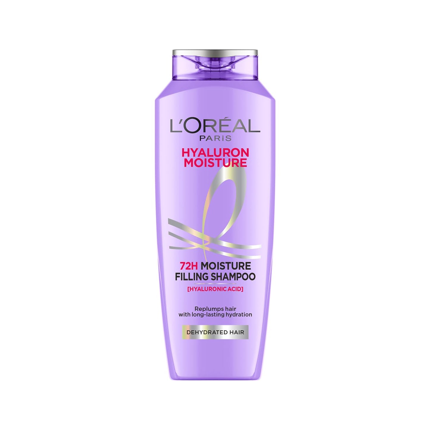L OrÃ©al Paris Moisture Filling Shampoo, With Hyaluronic Acid, For Dry & Dehydrated Hair, Adds Shine & Bounce, Hyaluron Moisture 72H, 340Ml.