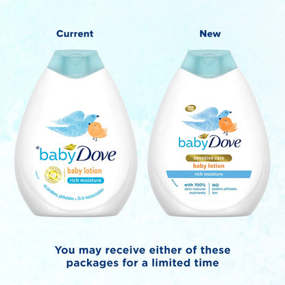 Baby Dove Rich Moisture Nourishing Baby Lotion 400 ml, With Moisturising Cream, Gentle Care for Baby's Soft Skin