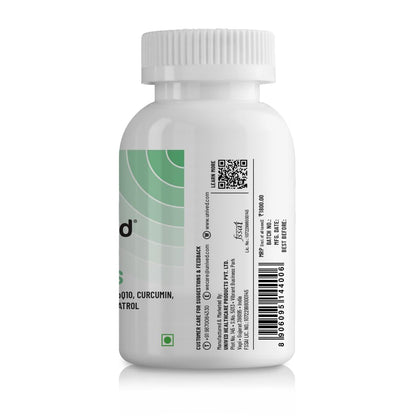 Unived Advanced nutrients With Caroriteâ„¢ (Carotenoid complex), Coenzyme Q10, Curcumin, Trans-resveratrol, Choline & L-taurine | Advanced formula to support healthy aging | 60 Vegan Capsules