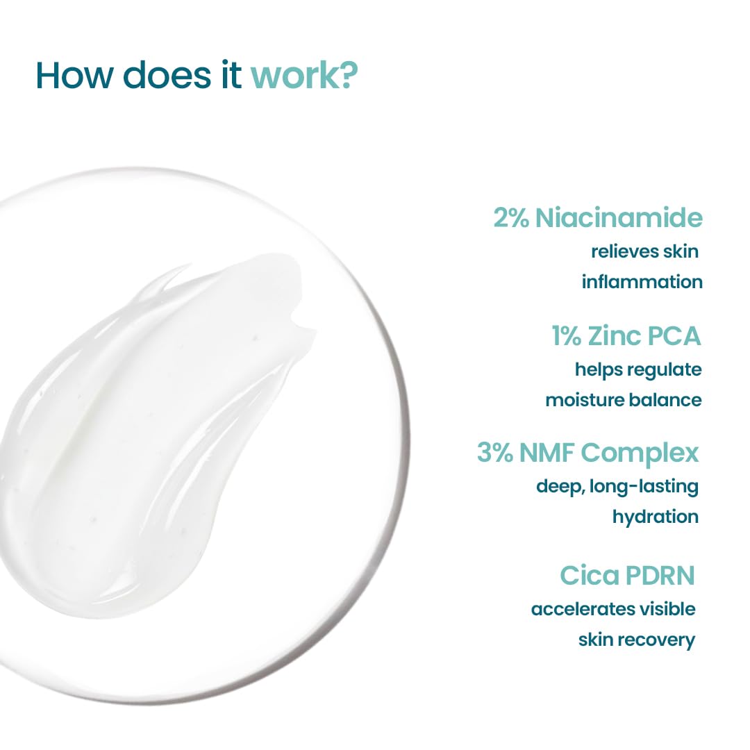 WishCare 2:1:3 NMF Water Gel Moisturizer for Face Oily Skin, Sensitive Skin | Oil-Free Moisturizer Cream For Acne Prone Face | With Niacinamide, Zinc PCA & NMF | Controls Oil & Hydrates | For Men & Women | 50ml
