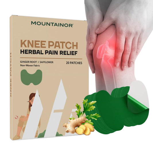 Mountainor Herbal Knee Pain Relief Patches Arthritis Inflammation Patch Sticker | Instant Relief from Knee Pain | Joint Knee Pain Relief Products Natural Wormwood Extract Patch for Knee (20 Pcs)