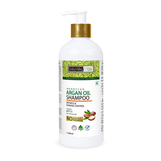 INDUS VALLEY Argan Oil Shampoo for Dryness & Damage Control - (500ml)