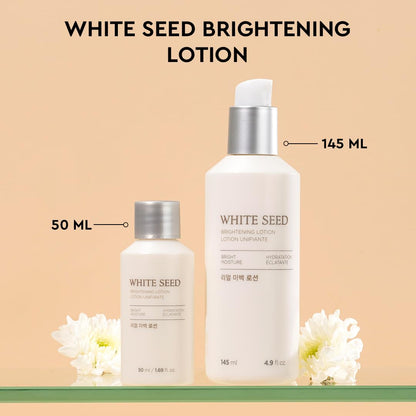 The Face Shop White Seed Brightening Face Lotion with Niacinamide & Vitamin B | For Dark Spots, Dullness & Acne Scars| Suitable for Normal, Oily, Dry, Combination Skin | Sulphate & Paraben Free, 50ml
