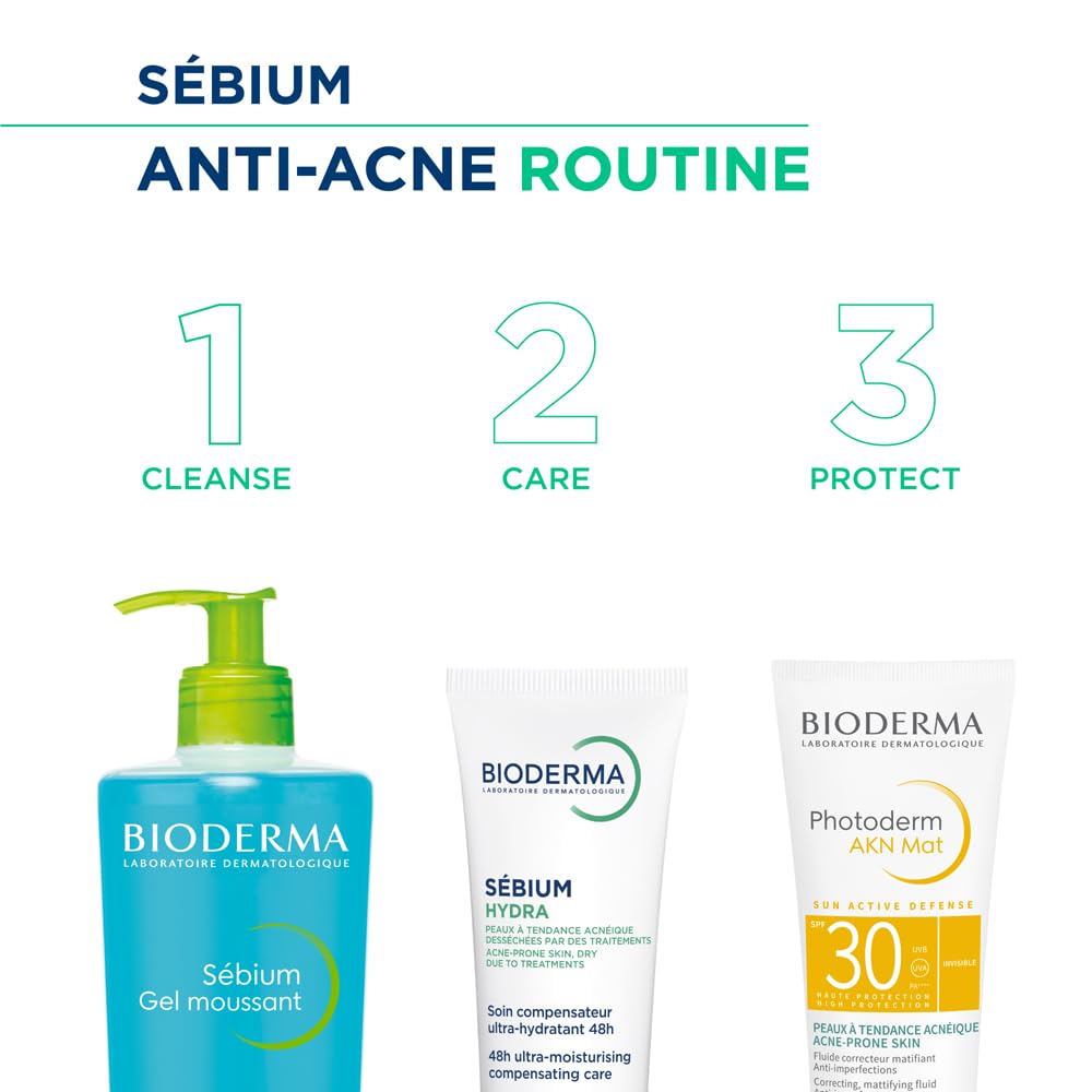 Bioderma Sebium Gel Moussant Purifying Cleansing Foaming Gel Combination To Oily Skin, 500ml