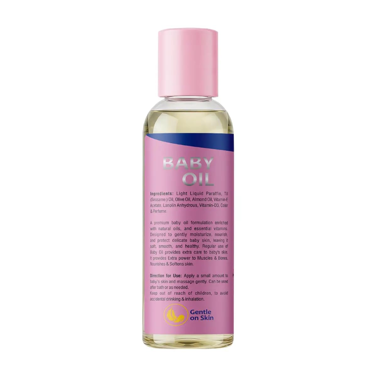 Zeelab Baby Oil 200ml | Gentle Baby Massage Oil for Soft & Moisturised Skin | With Sesame Oil, Olive Oil, Almond Oil, Vitamin E & Vitamin D3 | Daily Baby Skin Care Oil