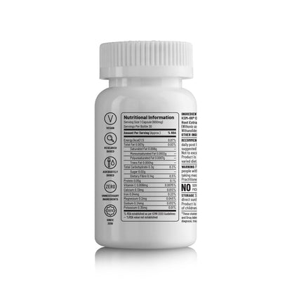 Unived KSM-66 Ashwagandha | 600mg Vegan Full Spectrum Root Extract Standardized to 5% Withanolides | for Stress, Anxiety, Endurance, & Strength (30 Vegan Caps)