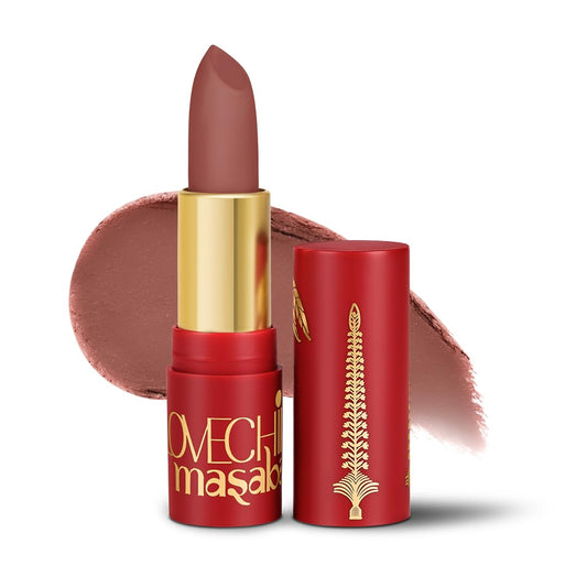 LoveChild Masaba 90s Drip Hey Sugar (Brown Sugar) Luxe-Matte Lipstick with Intense One-Swipe Color Payoff in High-Pigment HD CrÃ¨me Matte Formula, 4gm