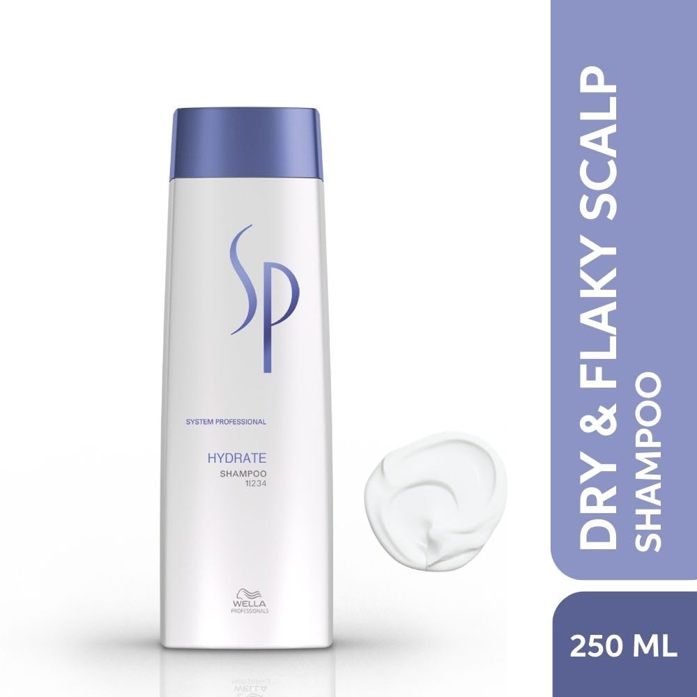 Wella Professionals SP Hydrate Shampoo for Frizzy and Dry Hair | Intense Hydration for Dull & Flaky Scalp | Gentle Cleansing & Lightweight Moisturisation