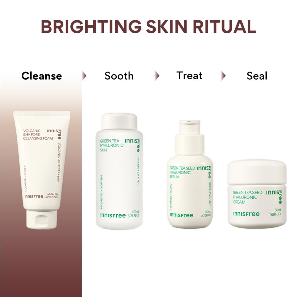 Innisfree Volcanic BHA Foaming cleanser | Korean Face Wash for Oily/Combination Skin | Pore Cleanser | Acne Prone Skin | Deep Cleansing | For Men and Woman
