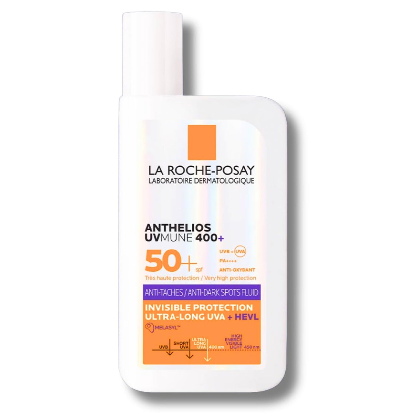 La Roche-Posay Anthelios Sunscreen UVMune Anti-Dark Spot Fluid SPF50 PA++++ Broad Spectrum| Anti-pigmentation Even Tone Sun Protection for Face with Melasyl, 50 ml