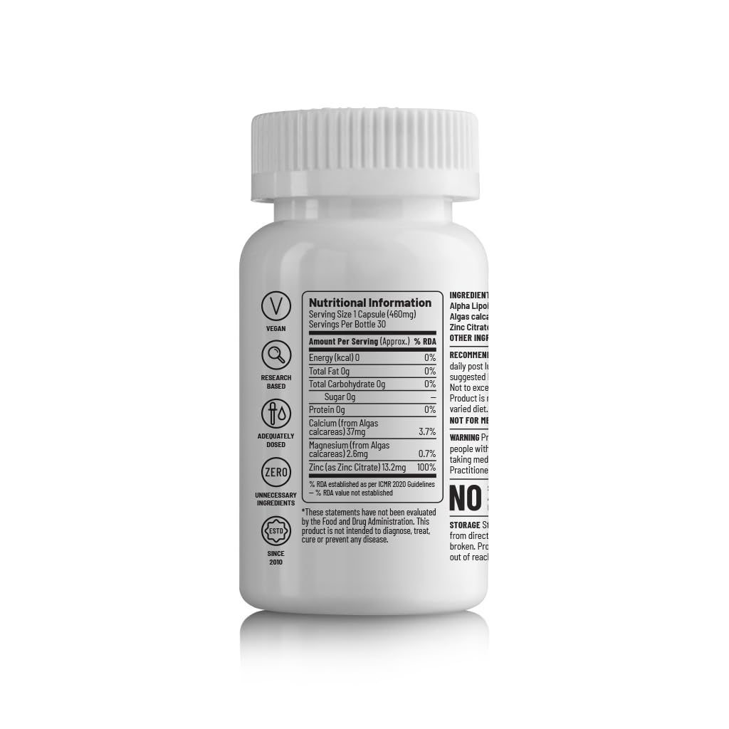 Unived Alpha Lipoic Acid 300 mg | Healthy Blood Sugar Level | Boosts Liver Function | Boosts Energy Production | 30 Vegan Capsules |