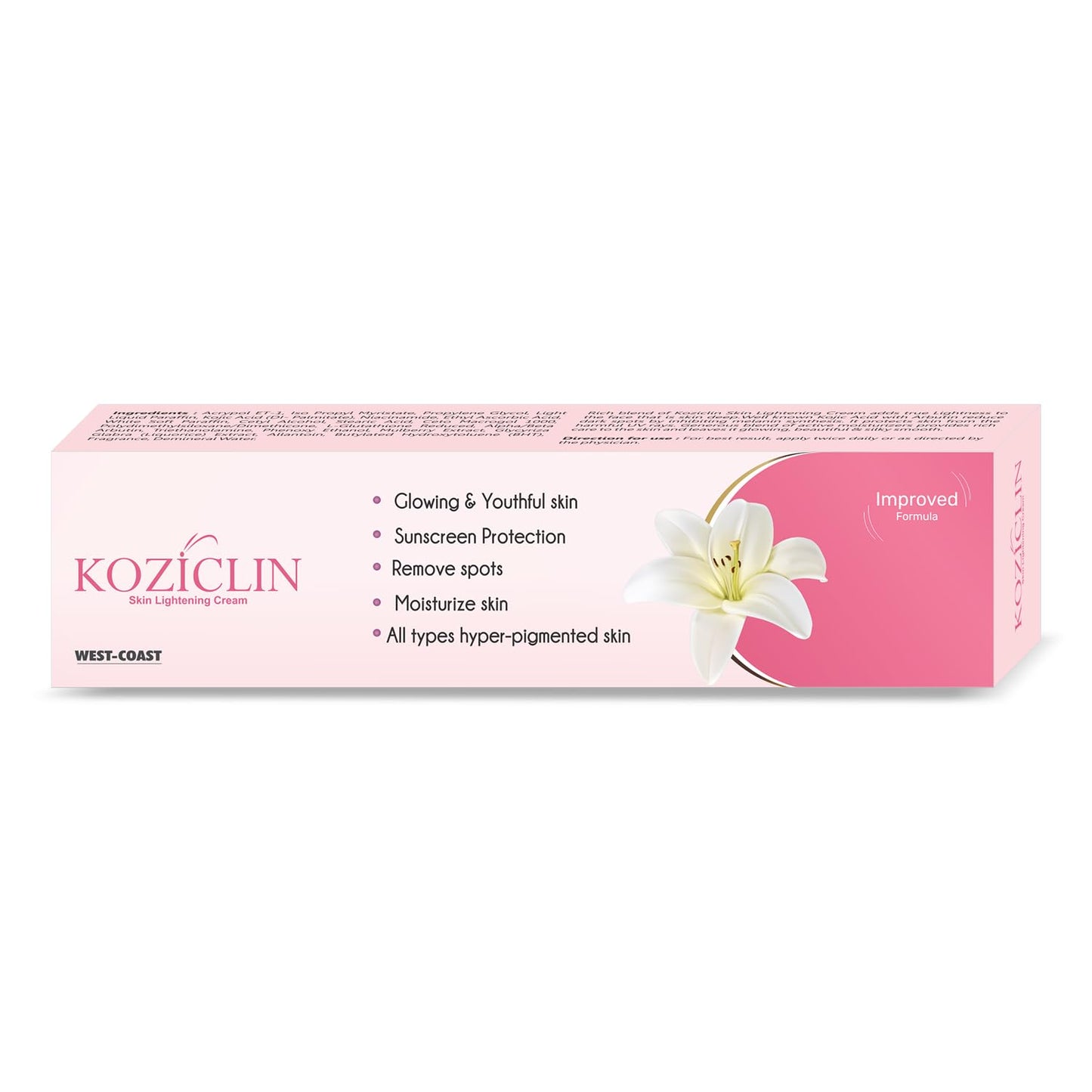 Koziclin Kojic Acid, Arbutin, Vitamin C, Glutathione & Niacinamide Skin Whitening & Lightening Cream| Brightening Face Cream for Glowing Skin, Removes Dark Spots, Tan & Pigmentation | Lightweight For Men & Women - 15 Gm