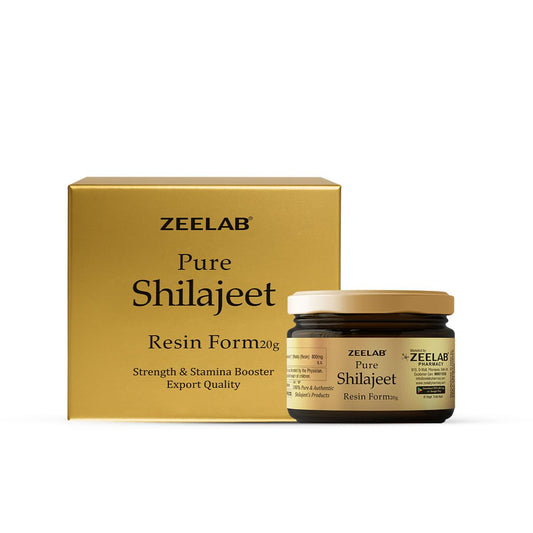 Zeelab Shilajit Pure Resin 20gm | 100% Pure Himalayan Shudh Shilajeet | Natural Source of Fulvic Acid & Minerals | Supports Energy, Stamina, Strength & Vitalityâ€“ 20gm