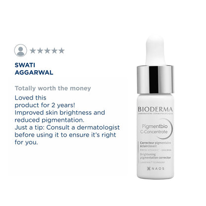 Bioderma Pigmentbio C- Concentrate Vitamin C Brightening Face Serum to correct Intense Pigmentation, 15 ml