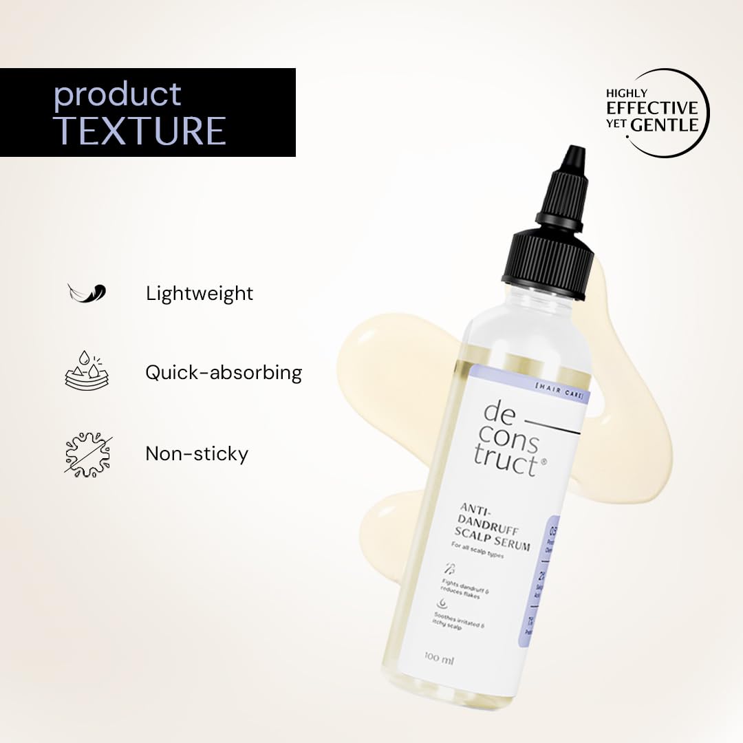 Deconstruct Anti-Dandruff Scalp Serum|Contains 2% Salicylic Acid + 1% Prebiotic + 0.5% Piroctone Olamine|Dandruff Remover|Sulphate&Paraben Free - 100Ml,130 Grams