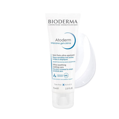 Bioderma Atoderm Intensive Gel CrÃ¨me with Niacinamide| Skin Barrier Repair| Ultra-light Soothing Gel moisturizer for Very Dry, Irritated, Atopic, Sensitive Skin, 75ml