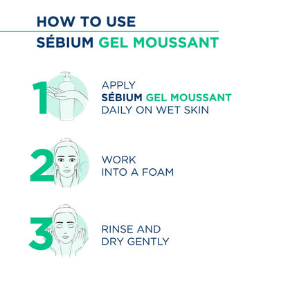 Bioderma Sebium Gel Moussant Purifying Cleansing Foaming Gel Combination To Oily Skin, 100ml