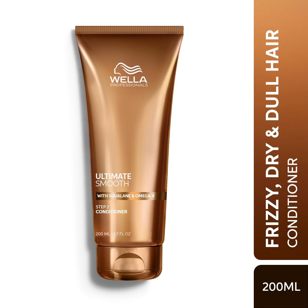Wella Professionals Ultimate Smooth Conditioner with Squalane and Omega-9 for dry, dull, & frizzy hair | 200ml