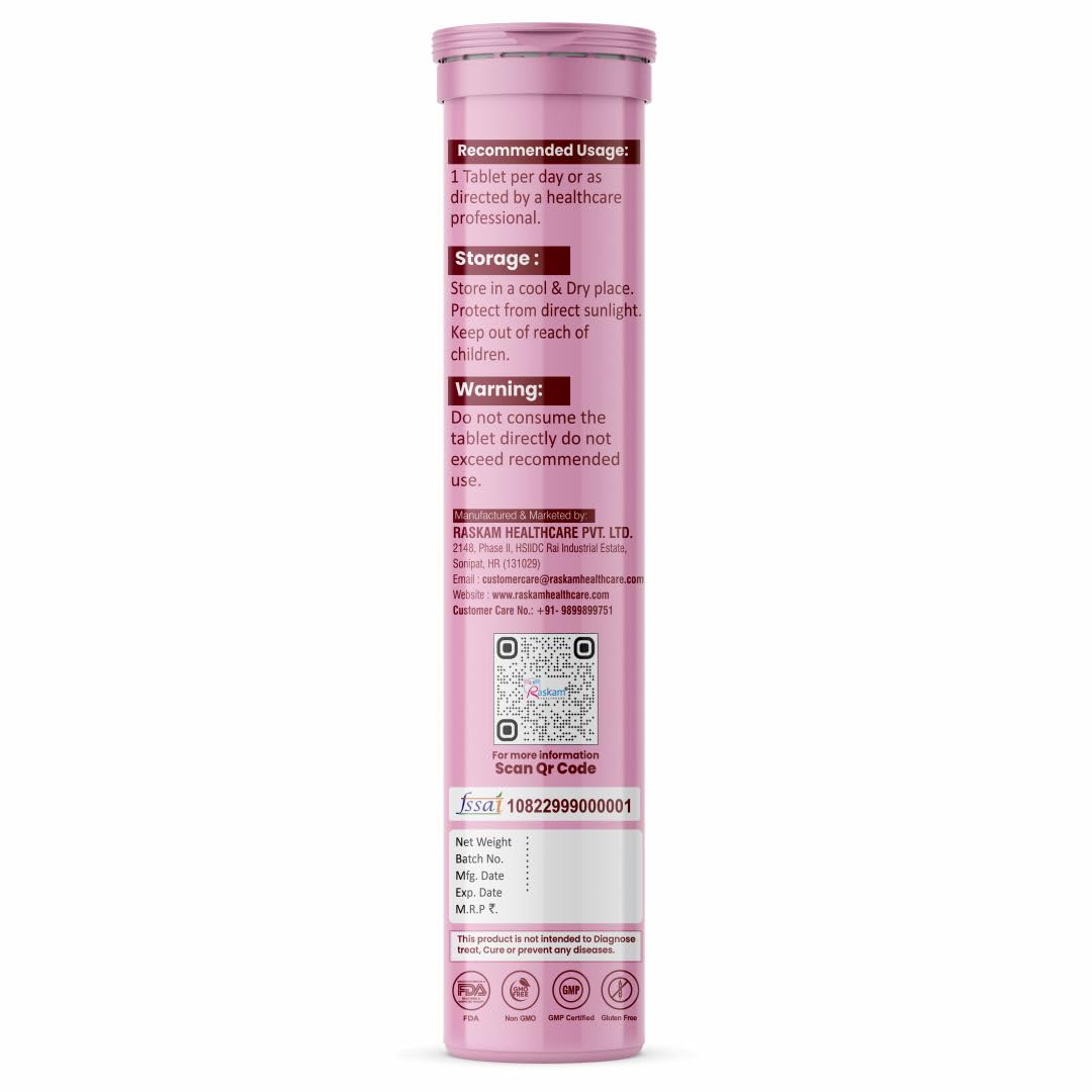 Glutathione Tablets Japanese L Glutathione 15 Effervescent Tablet In Mixberry Flavour With Collagen Aloevera Biotin Vitamin-c Hyaluronic Acid For Skin Glow & Hydration (Pack of 1)