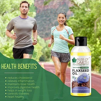 Bliss of Earth Natural Flaxseed Oil with OMEGA-3 (100ML)