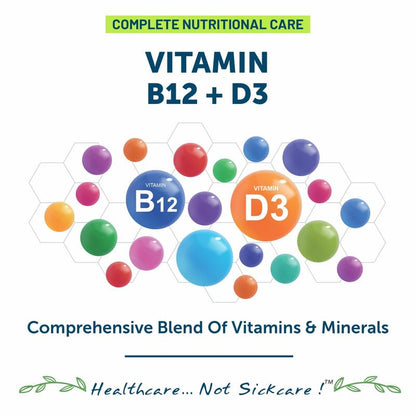 Bliss Welness VitaBliss B12+D3 Multivitamin - 60 Tablets