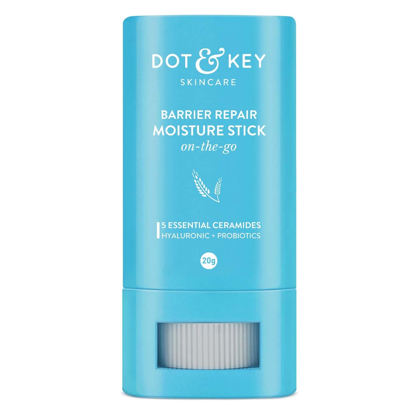 DOT & KEY Barrier Repair Moisture Stick On-The-Go Non Sticky Ceramides Moisturizer With Hyaluronic + Probiotic For Intense Moisturization&Skin Strengthening|For Dry Skin, Normal & Sensitive Skin|20G